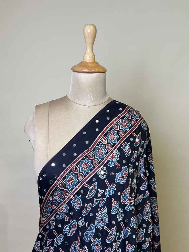 Ajrakh Mirrror Dupatta 5035