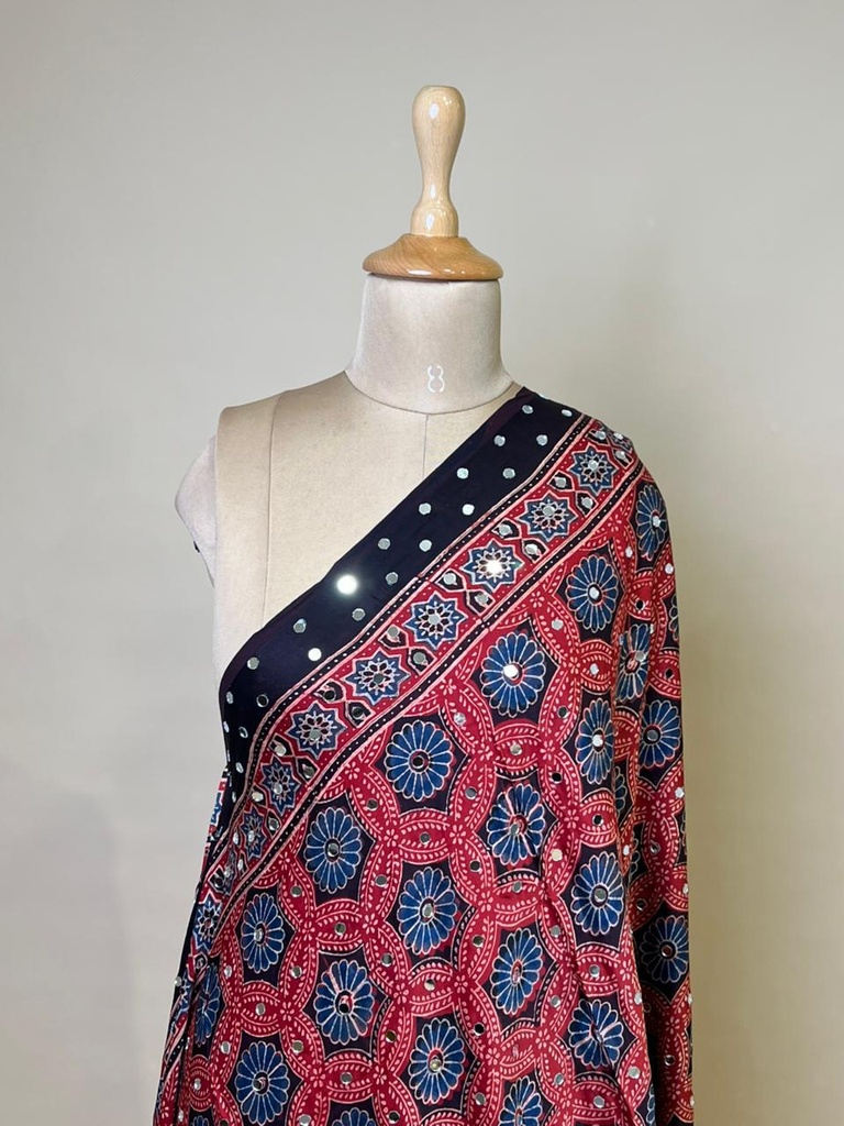 Ajrakh Mirrror Dupatta 5035 