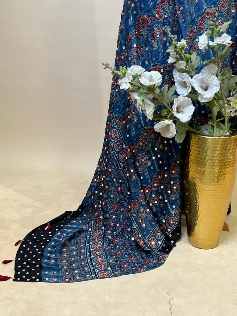 Ajrakh Mirrror Dupatta 5035 