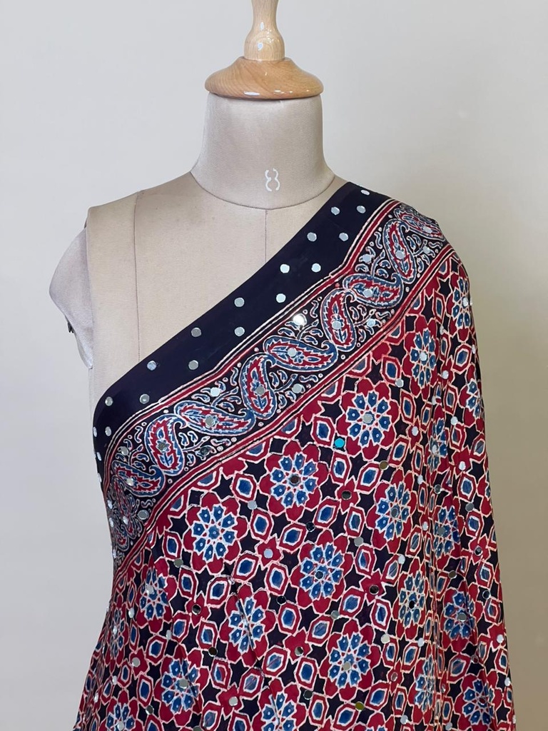 Ajrakh Mirrror Dupatta 5035 