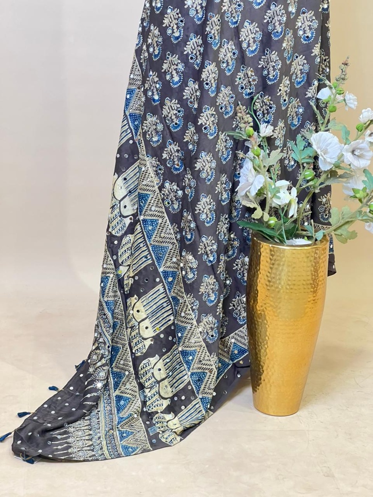Ajrakh Mirrror Dupatta 5035 