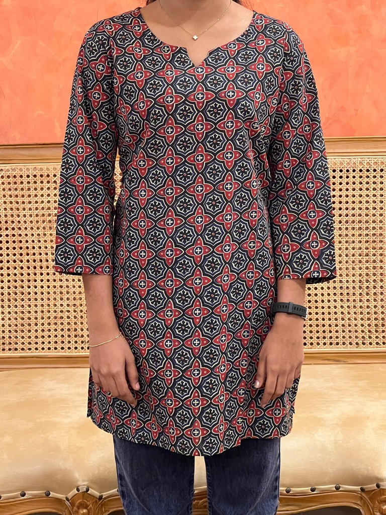 Short Cotton Kurtis 5056 Black