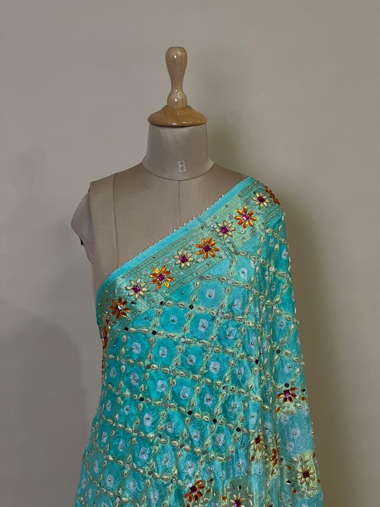  Bandhej Silk Dupatta 4781