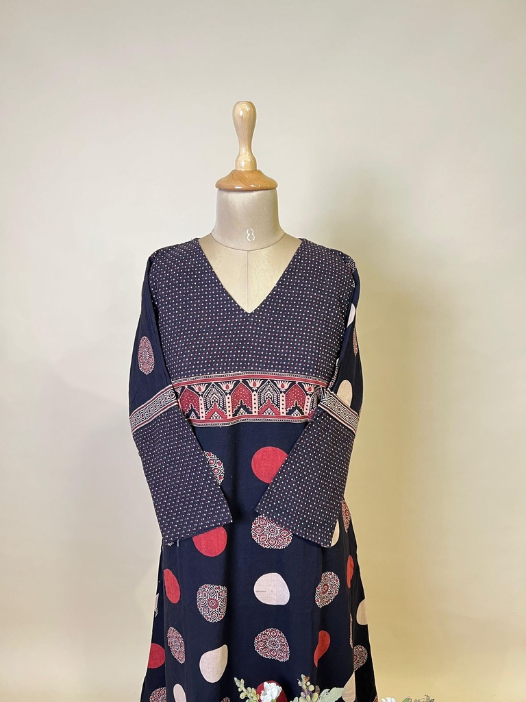 Ajrakh Cotton Kurti 5054