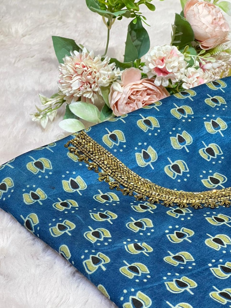 Ajrakh Mashru Fabric 5013