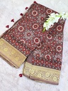 Ajrakh Dola Silk Sarees 5018 