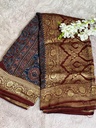 Ajrakh Dola Silk Sarees 5018  