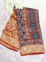 Ajrakh Dola Silk Sarees 5018 