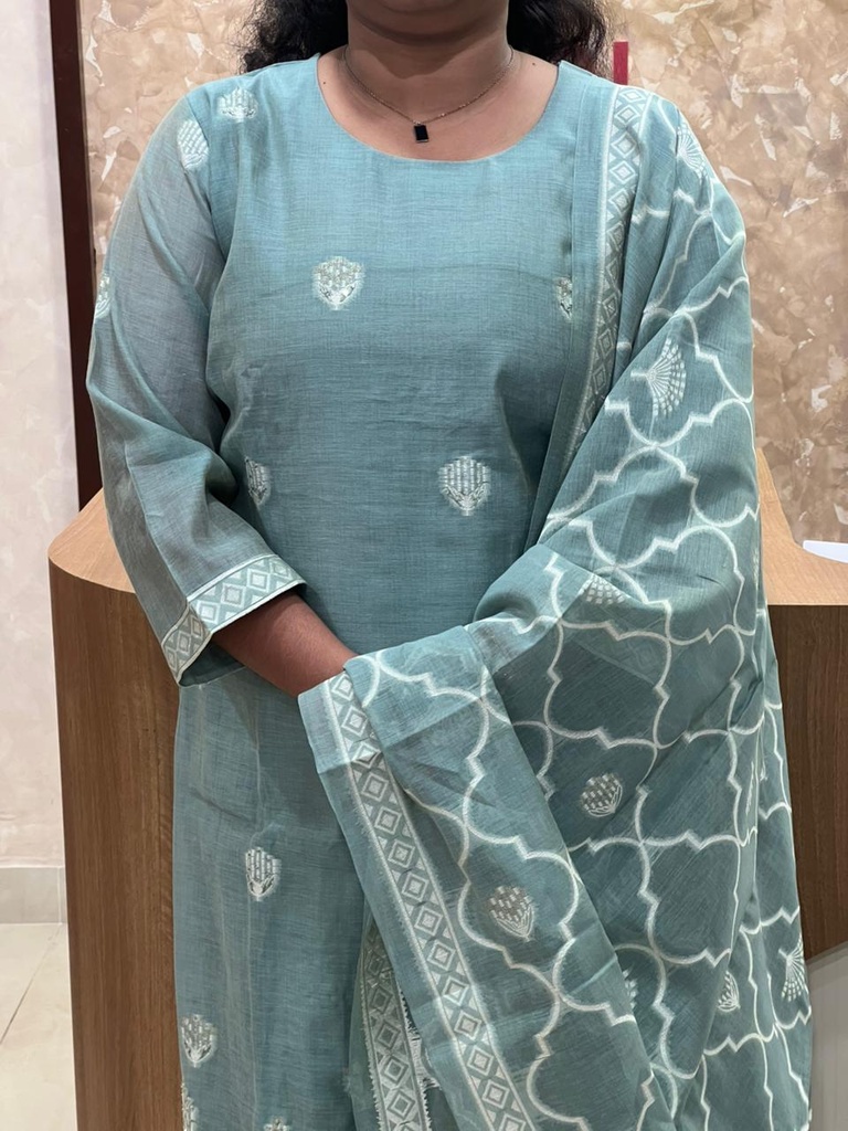 Premium Chanderi Silk Kurti Sets 5046