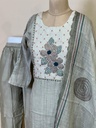 Linen Kurti Sets 5046