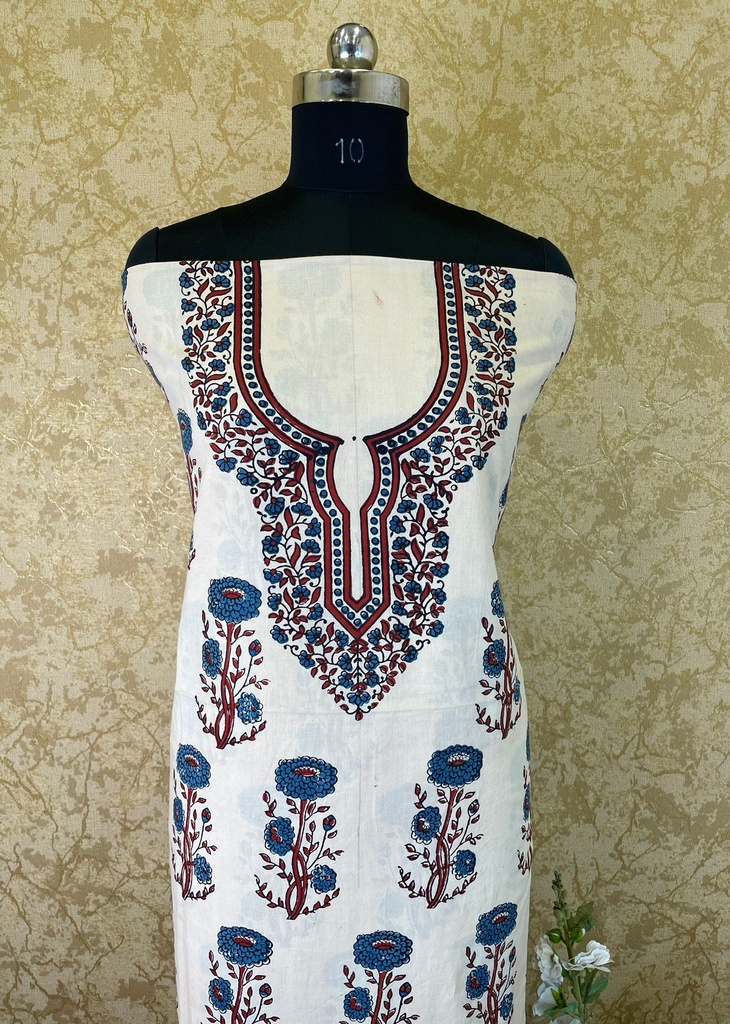 Ajrakh Kurti fabric 4215