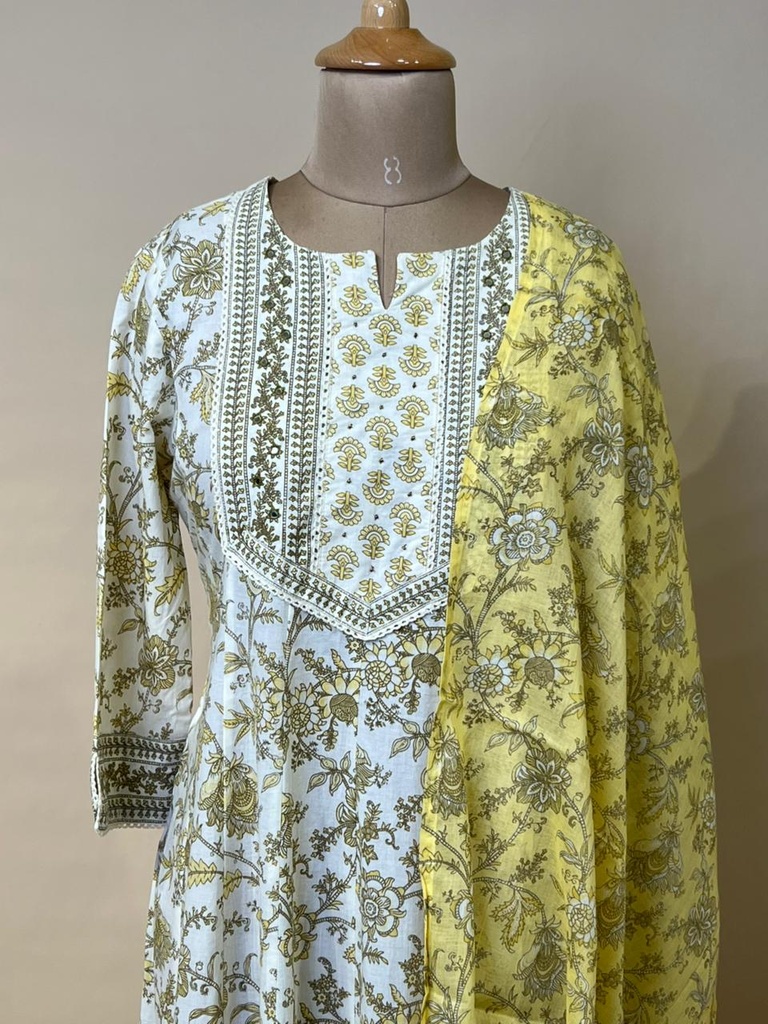 Premium Cotton Kurti Set  5043