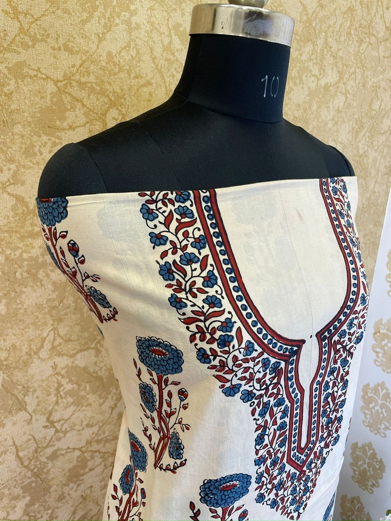Ajrakh Kurti fabric 4215