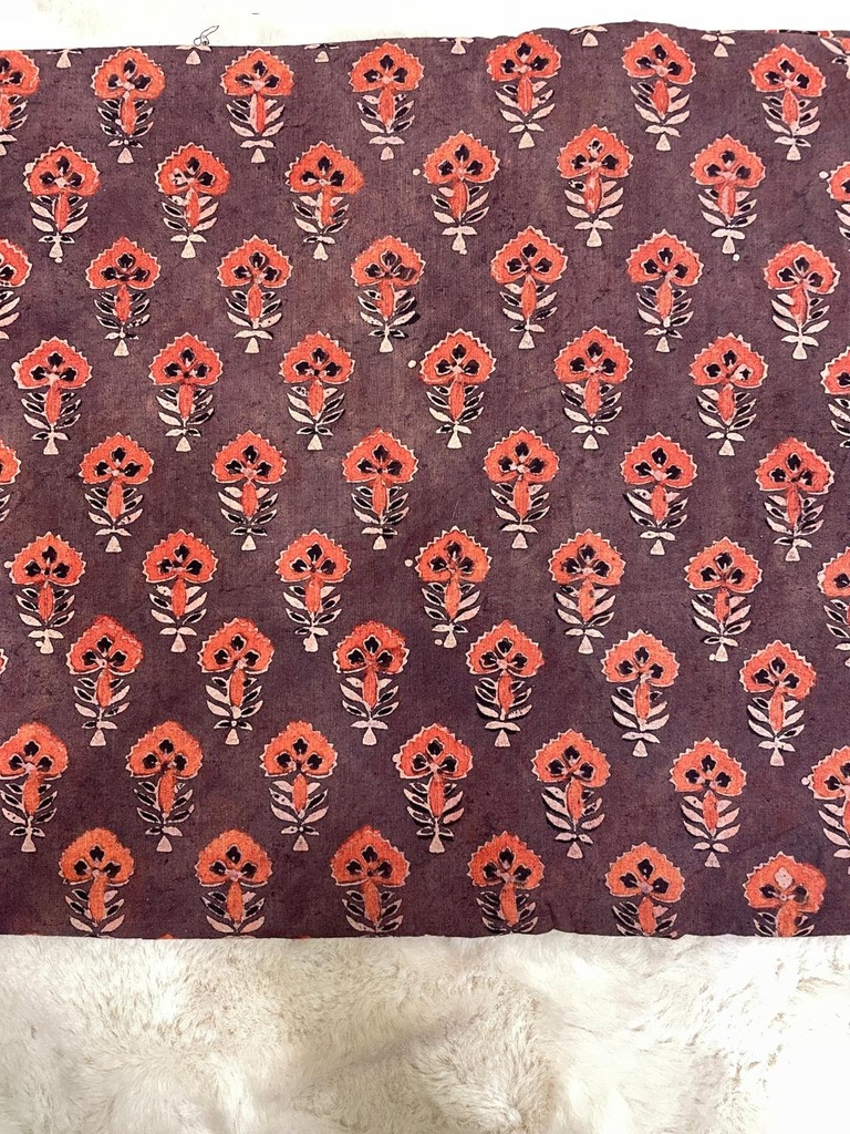 Ajrakh Handblock printed Cotton fabric 5021
