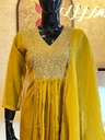 Premium Mul Chanderi Kurti Set 5046 Yellow