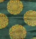 Ajrakh Handblock Printed Mashru Silk Fabric 4215