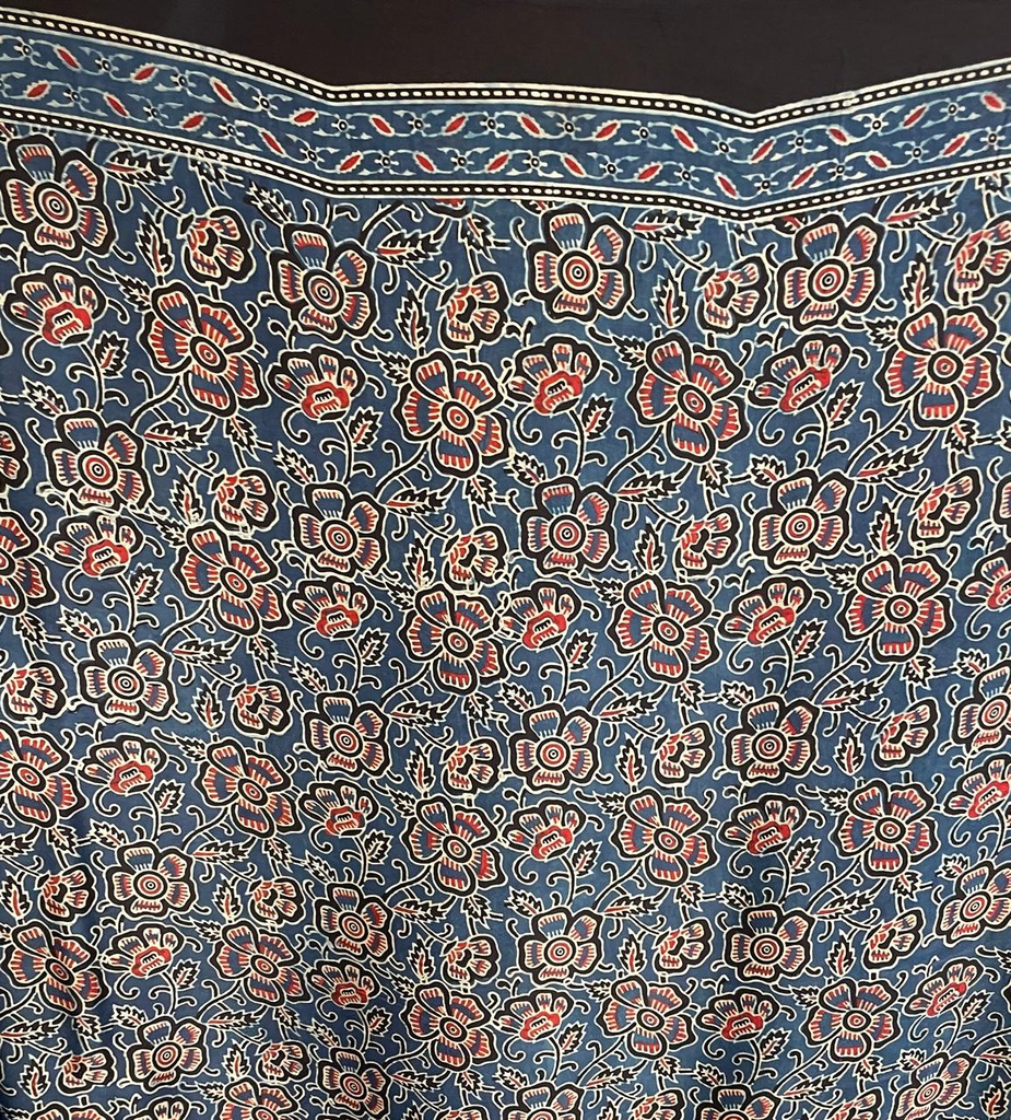 Ajrakh Modal Silk Saree 4243