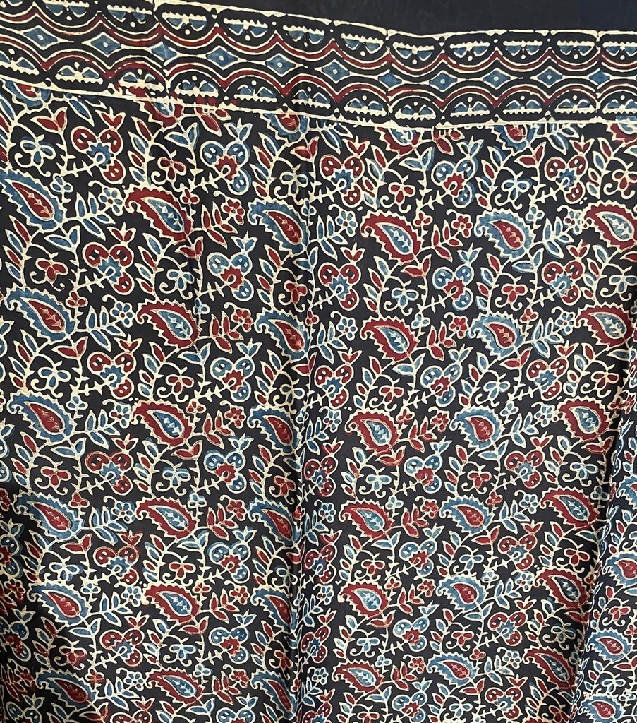 Ajrakh Modal Silk Saree 4243