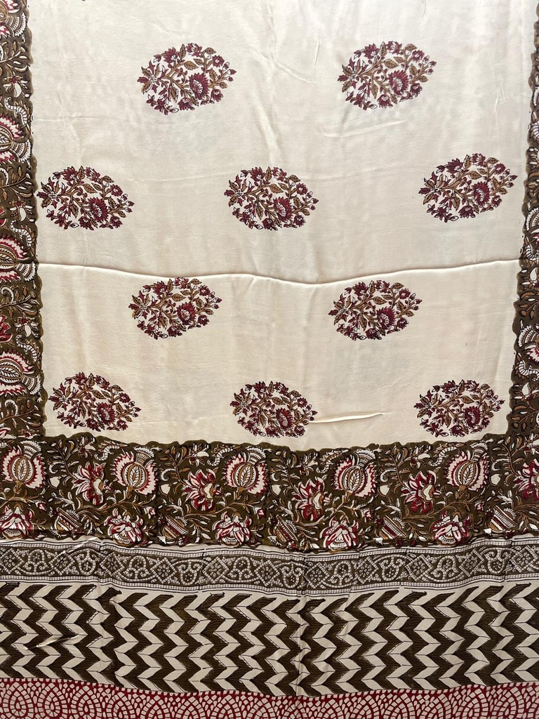  Kalamkari Modal Silk Saree 5034 
