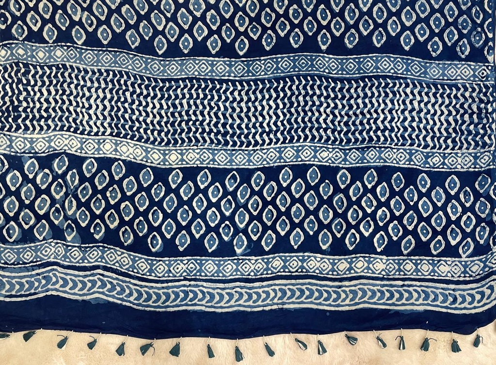 Indigo Modal Silk Saree 5034