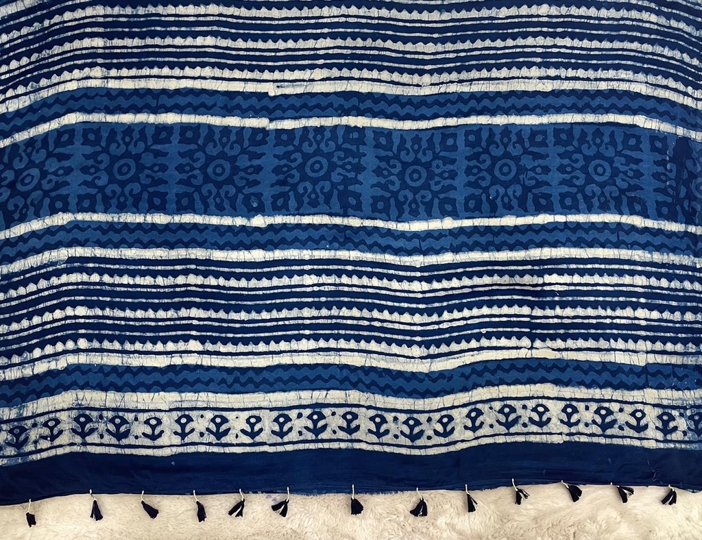  Indigo Modal Silk Saree 5034