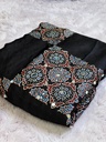 Ajrakh Silk Mirror Sarees 5036 BLACK Z