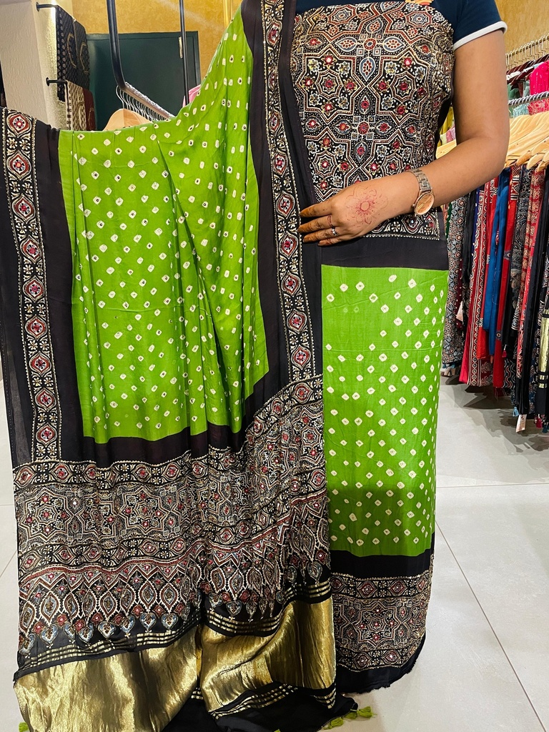 PremiumAjrakh Bandhani Suit 5012