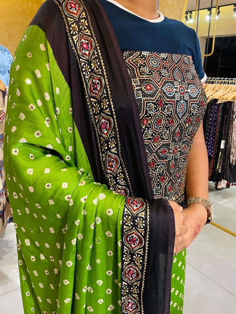PremiumAjrakh Bandhani Suit 5012