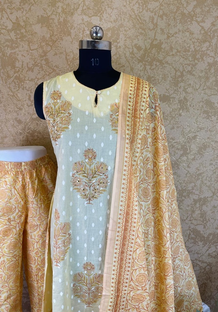 Cotton kurti set 5017