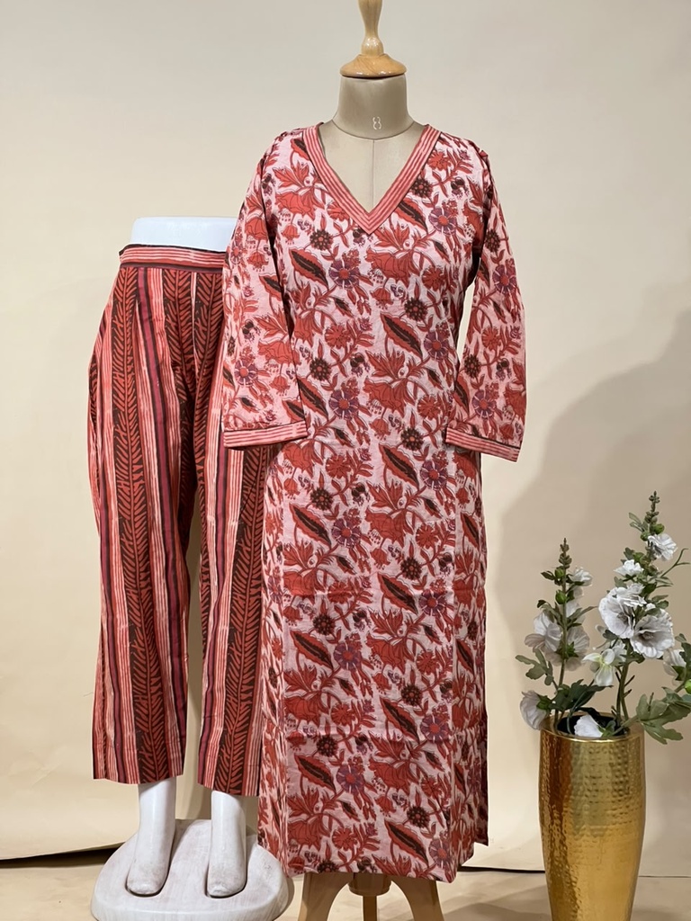 Vanaspathi Ajrakh Cotton Coord Sets 5028