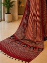 Ajrakh Modal Silk Sarees 4243