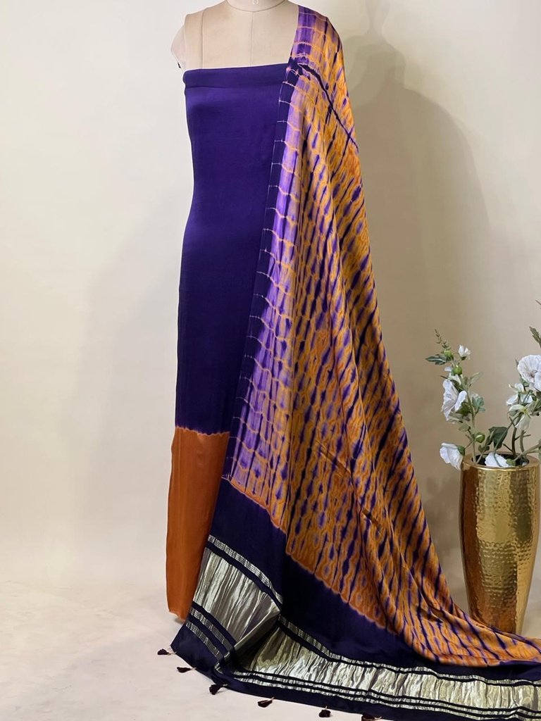 Ajrakh Modal Shibori Suit 5012