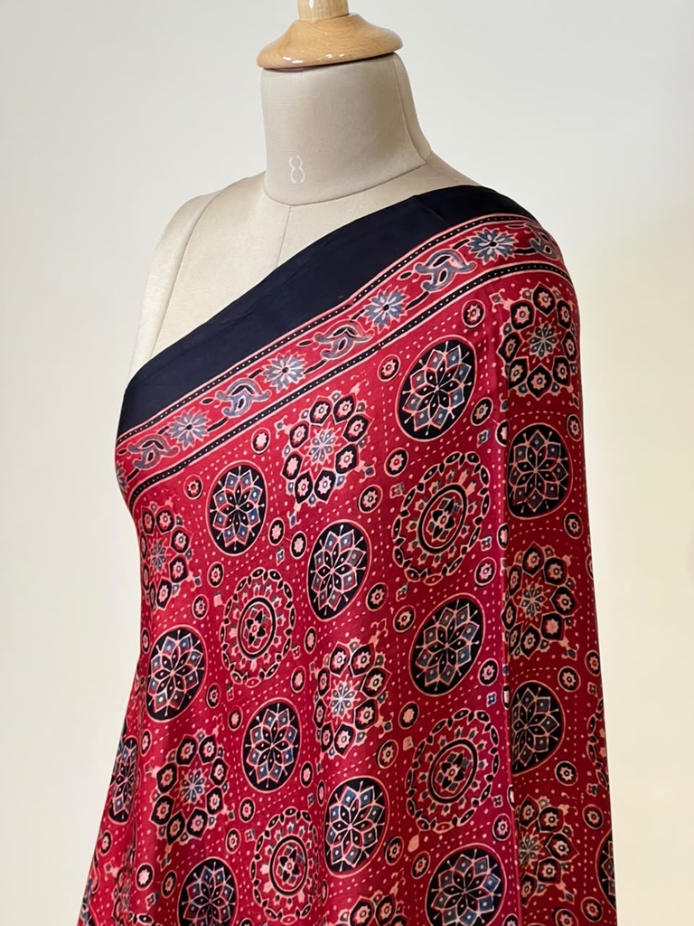 Ajrakh Modal Dupatta 5072 RED 2