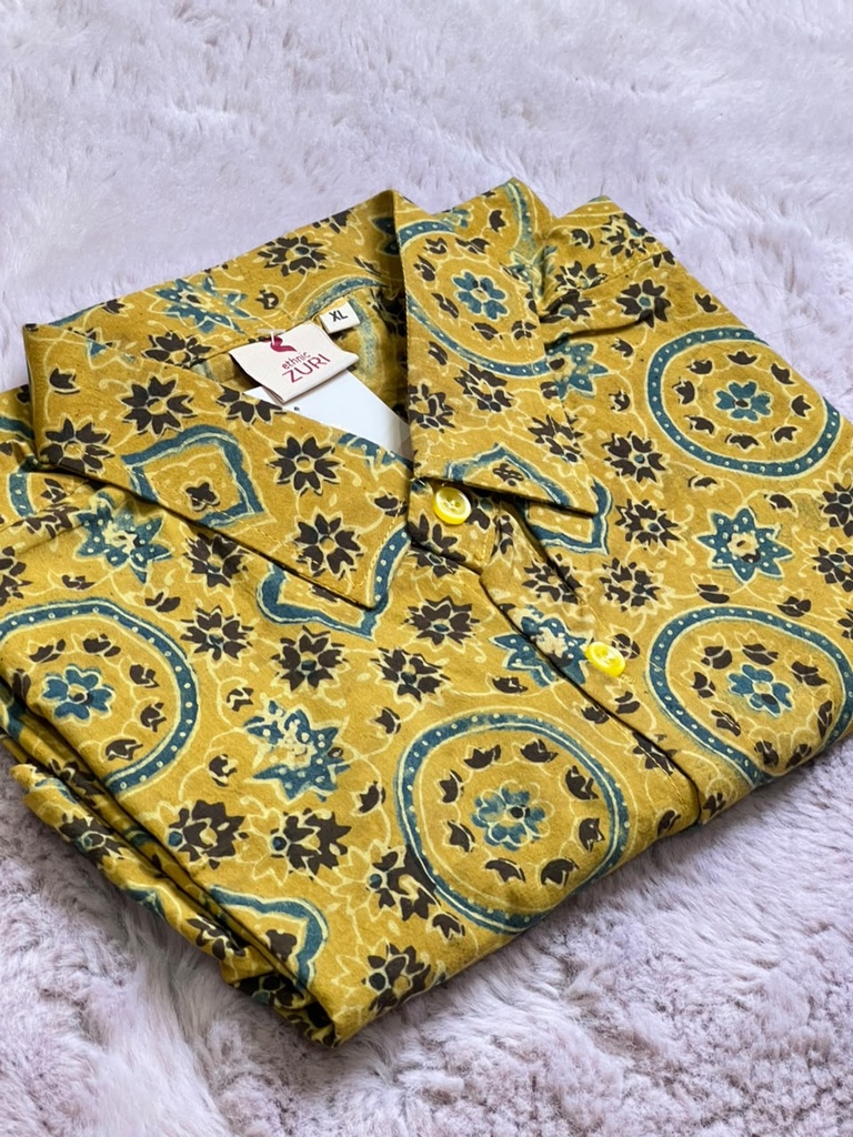 Ajrakh Cotton Mens Shirt 5049