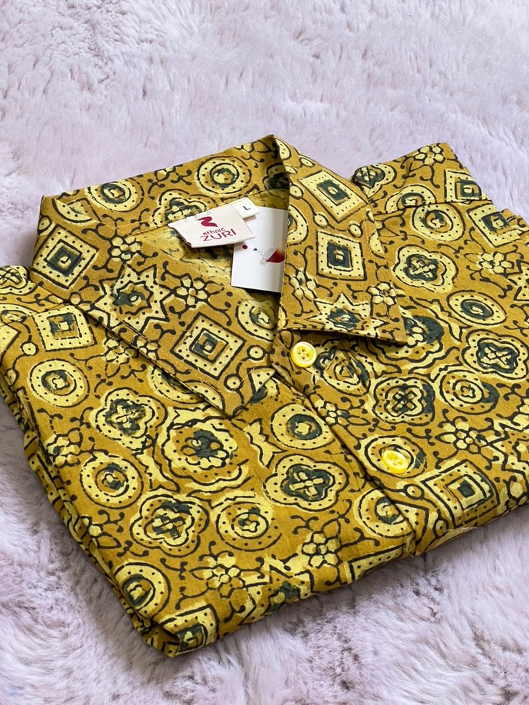 Ajrakh Cotton Mens Shirt 5049