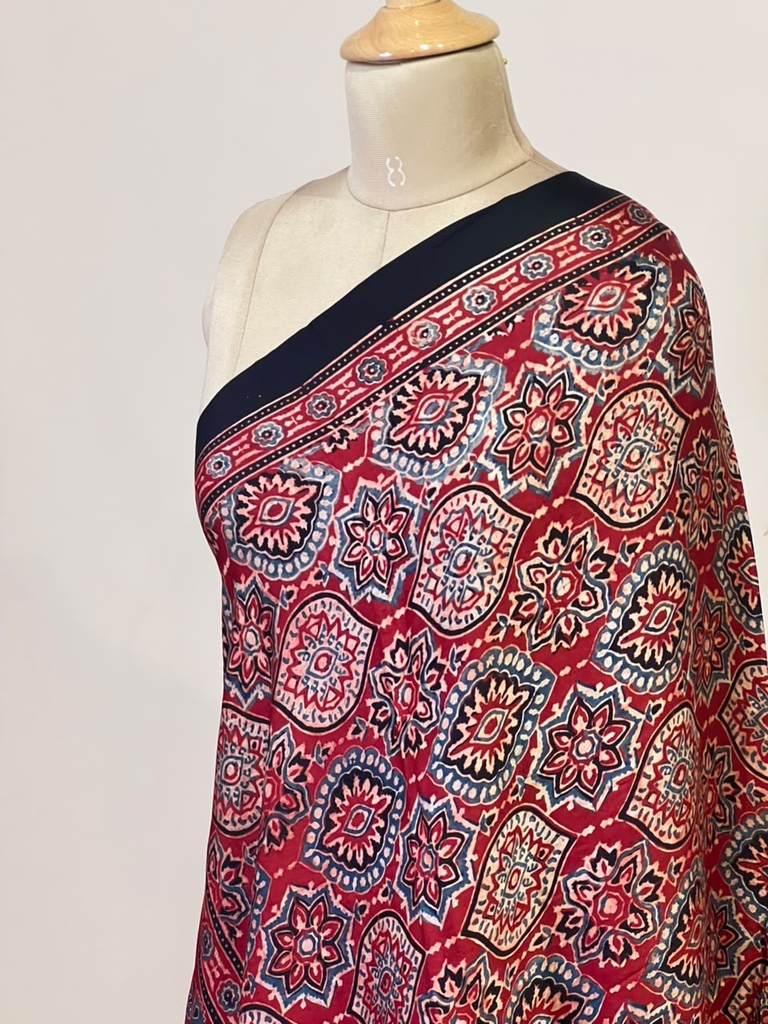 Ajrakh Modal Dupatta 5072 RED 4