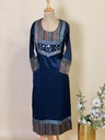 Ajrakh Mashru Silk Kurti 5053 BLUE