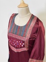 Ajrakh Mashru Silk Kurti 5053