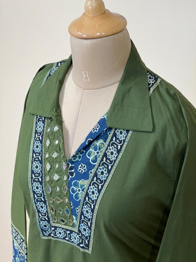 Premium Cotton Kurti 5029 GREEN
