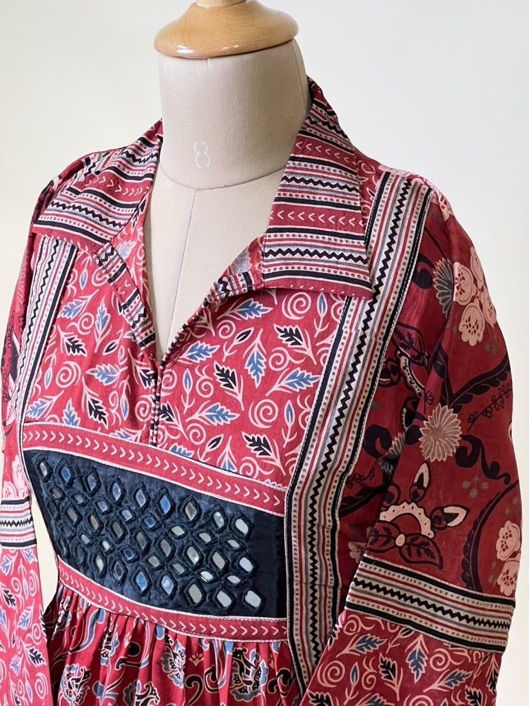 Ajrakh Cotton Kurti 5029