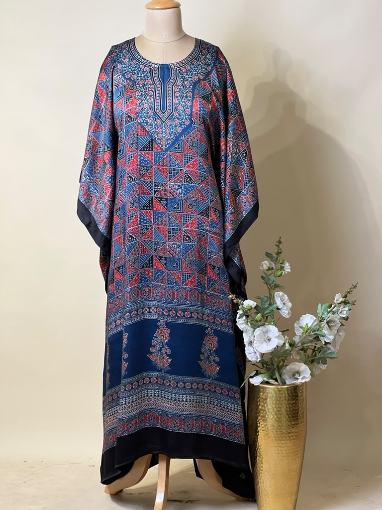 Premium Ajrakh Silk Kaftans 4801