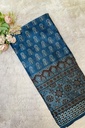 Ajrakh Handblock Printed Mashru Silk Fabric 4215