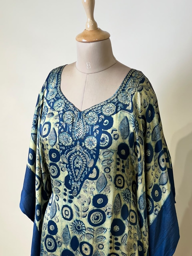 Premium Ajrakh Silk Kaftans 4801