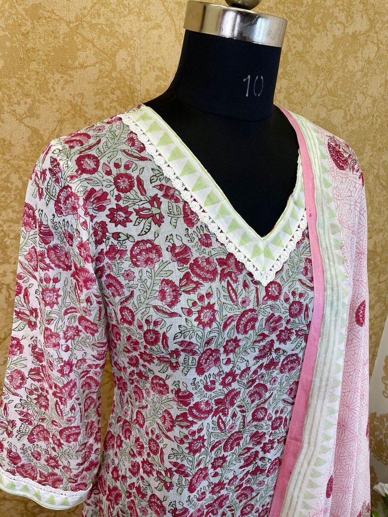  Block Printed Kurti Set 5034