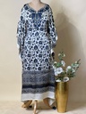 Premium Ajrakh Silk Kaftans 4801 IVORY