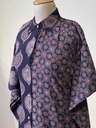 Ajrakh Kaftan Style Cotton Dress BLACK