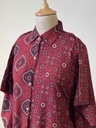 Ajrakh Kaftan Style Cotton Dress MAROON