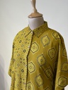 Ajrakh Kaftan Style Cotton Dress YELLOW