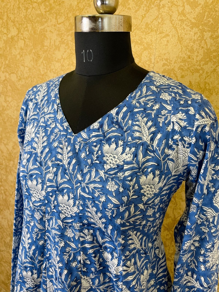  Block Printed Anarkali Kurti 5043