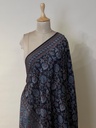 Ajrakh Chanderi Silk Dupatta 5017 BLACK D